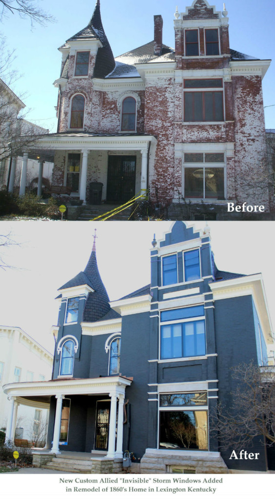 New Custom Allied Invisible Storm Windows Added in Remodel of 1860's Home in Lexington Kentucky .jpg