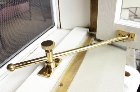 brass hardware for residential wood window casement